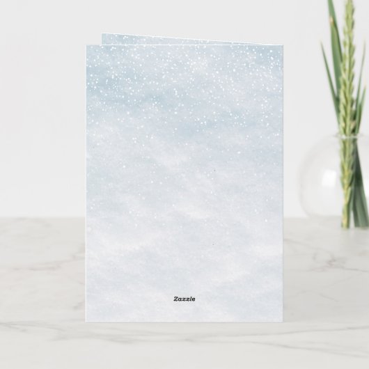 Schattigee waterverf kitty cat Santa Merry Christm Kaart (Achterkant)