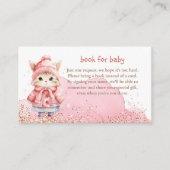 Schattigee Waterverf Kitty Cat Winter Coat Baby sh Informatiekaartje (Voorkant)