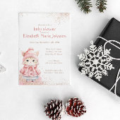 Schattigee Waterverf Kitty Cat Winter Coat Baby sh Kaart