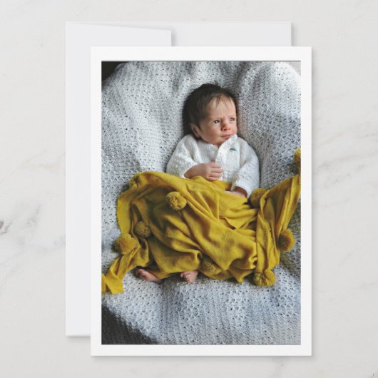 Schattigee Waterverf Kleding Moderne Foto Baby sho Bedankkaart (Achterkant)