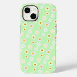 Schattigee waterverf kleurrijke Daisy Pattern Gree Case-Mate iPhone 14 Hoesje