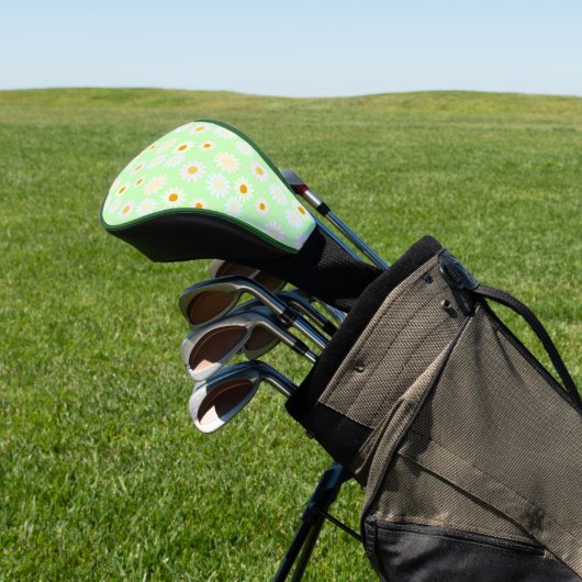 Schattigee waterverf kleurrijke Daisy Pattern Gree Golfheadcover (Insitu)