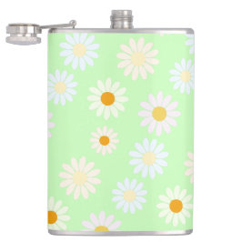 Schattigee waterverf kleurrijke Daisy Pattern Gree Heupfles