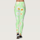 Schattigee waterverf kleurrijke Daisy Pattern Gree Leggings (Achterkant)