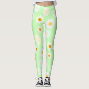 Schattigee waterverf kleurrijke Daisy Pattern Gree Leggings