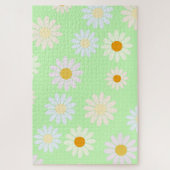 Schattigee waterverf kleurrijke Daisy Pattern Gree Legpuzzel (Verticaal)