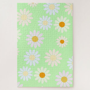 Schattigee waterverf kleurrijke Daisy Pattern Gree Legpuzzel