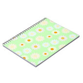 Schattigee waterverf kleurrijke Daisy Pattern Gree Notitieboek (Linkerzijde)