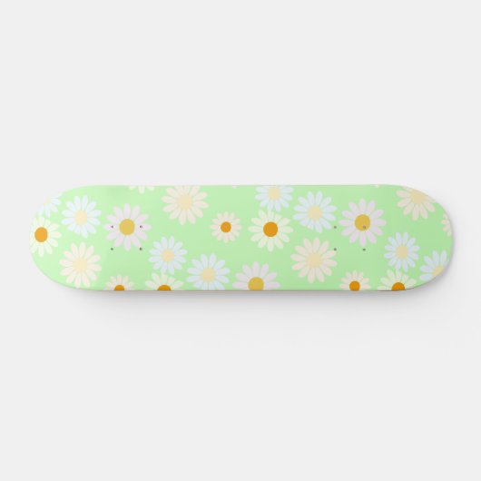 Schattigee waterverf kleurrijke Daisy Pattern Gree Persoonlijk Skateboard (Horizontaal)