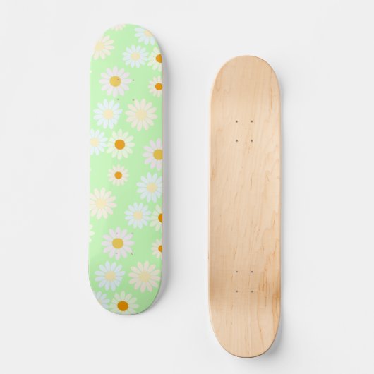 Schattigee waterverf kleurrijke Daisy Pattern Gree Persoonlijk Skateboard (Voorkant)