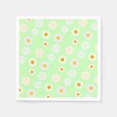 Schattigee waterverf kleurrijke Daisy Pattern Gree Servet (Voorkant)