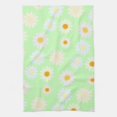 Schattigee waterverf kleurrijke Daisy Pattern Gree Theedoek (Verticaal)