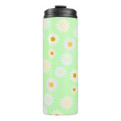 Schattigee waterverf kleurrijke Daisy Pattern Gree Thermosbeker (Voorkant)