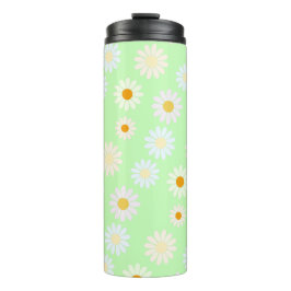 Schattigee waterverf kleurrijke Daisy Pattern Gree Thermosbeker