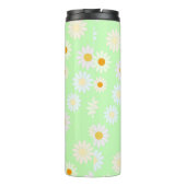 Schattigee waterverf kleurrijke Daisy Pattern Gree Thermosbeker (Achterkant)