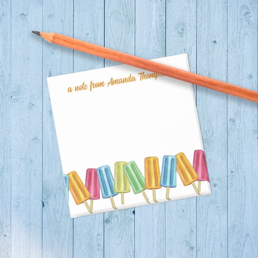 Schattigee Waterverf Kleurrijke Popsicles Custom Post-it® Notes