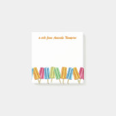 Schattigee Waterverf Kleurrijke Popsicles Custom Post-it® Notes (Voorkant)