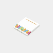 Schattigee Waterverf Kleurrijke Popsicles Custom Post-it® Notes (Schuin)