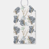 Schattigee Waterverf Koala Familie Cadeaulabel (Voorkant)