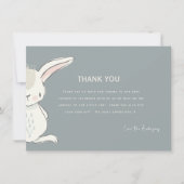 Schattigee Waterverf Konijn Baby shower Dank u Kaart (Voorkant)