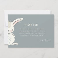Schattigee Waterverf Konijn Baby shower Dank u