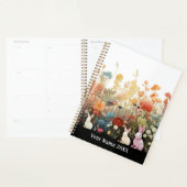 Schattigee Waterverf Konijnen en Wildflower Planne Planner (Display)