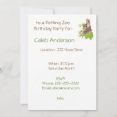 Schattigee Waterverf konijnenverjaardagsfeestje ui Kaart (Achterkant)