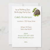 Schattigee Waterverf konijnenverjaardagsfeestje ui Kaart (Achterkant)