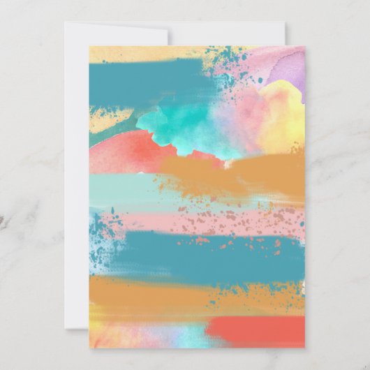 Schattigee Waterverf Kunst Verfschilderij Partij V Kaart (Achterkant)