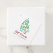 Schattigee Waterverf kustkerstmis Bedankjes Labels (In situ)