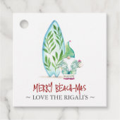 Schattigee Waterverf kustkerstmis Bedankjes Labels (Voorkant)