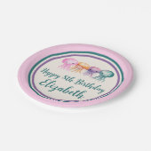 Schattigee Waterverf Kwallen Onder het Zee Verjaar Papieren Bordje (Gekanteld)