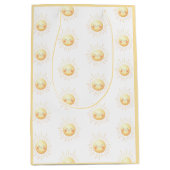 Schattigee Waterverf lachende gele zonneschijn Kin Medium Cadeauzakje (Voorkant)