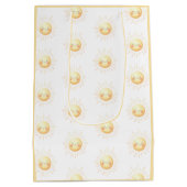 Schattigee Waterverf lachende gele zonneschijn Kin Medium Cadeauzakje (Achterkant)