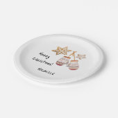 Schattigee Waterverf Landelijke Rustieke Illustrat Papieren Bordje (Gekanteld)