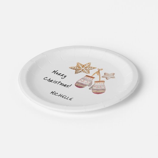 Schattigee Waterverf Landelijke Rustieke Illustrat Papieren Bordje (Gekanteld)