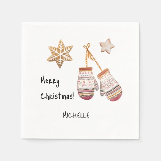 Schattigee Waterverf Landelijke Rustieke Illustrat Servet (Voorkant)