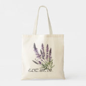 Schattigee Waterverf lavendelbloemen gepersonalise Tote Bag (Achterkant)