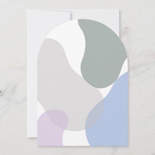 Schattigee Waterverf Lavendelstengels in een Baske Kaart (Achterkant)