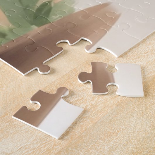 Schattigee Waterverf Leeuw Gepersonaliseerde Kinde Legpuzzel (Zijkant)