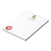 Schattigee Waterverf Leraar Gnome en Apple Notitieblok (Linkerzijde)