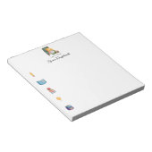 Schattigee Waterverf Leraar Gnome Notitieblok (Schuin)