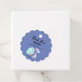 Schattigee Waterverf Little Dinosaur Baby shower Bedankjes Labels (In situ)