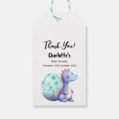 Schattigee Waterverf Little Dinosaur Baby shower Cadeaulabel (Achterkant)