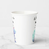 Schattigee Waterverf Little Dinosaur Baby shower Papieren Bekers (Links)