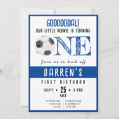 Schattigee Waterverf Little Rookie Voetbal 1e Verj Kaart (Voorkant)