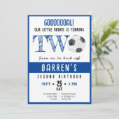 Schattigee Waterverf Little Rookie Voetbal 2e Verj Kaart (Staand voorkant)