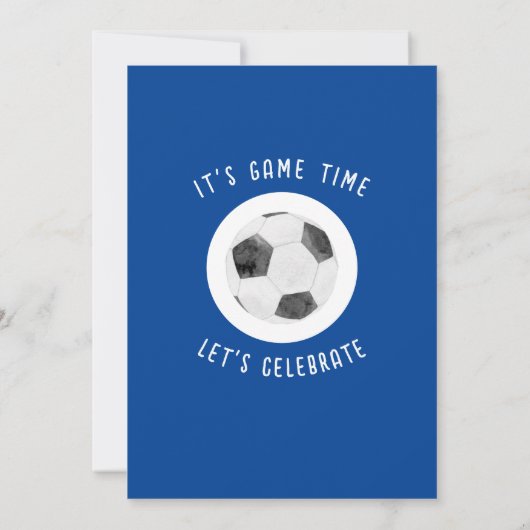 Schattigee Waterverf Little Rookie Voetbal 2e Verj Kaart (Achterkant)