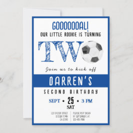 Schattigee Waterverf Little Rookie Voetbal 2e Verj Kaart