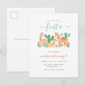 Schattigee Waterverf Llama Fiesta Kids Verjaardag Uitnodiging Briefkaart (Voorkant / Achterkant)